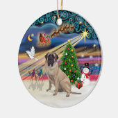Xmas Magic - Bull Mastiff 1 Keramisch Ornament (Links)