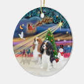 Xmas Magic - Cavaliers (twee-Blen-Tri) Keramisch Ornament (Links)