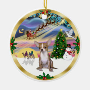 Xmas Magic - Chihuahua1 Keramisch Ornament