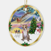 Xmas Magic - Chihuahua1 Keramisch Ornament (Links)