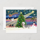 Xmas Magic-Dandi Dinmont grijs Feestdagenkaart (Voorkant / Achterkant)