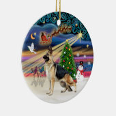 Xmas Magic - Duitse Herder 13 Keramisch Ornament (Rechts)