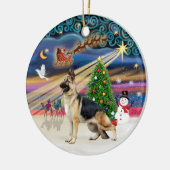 Xmas Magic - Duitse Herder 13 Keramisch Ornament (Links)