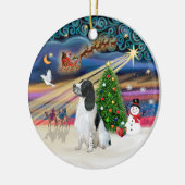 Xmas Magic - Engelse Springer 7 (ZW) Keramisch Ornament (Links)
