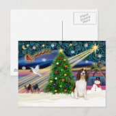 Xmas Magic-English Springer Feestdagenkaart (Voorkant / Achterkant)