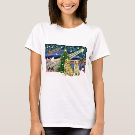 Xmas Magic-Golden-Pair T-shirt (Voorkant)