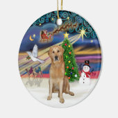 Xmas Magic - Golden Retriever (NL) Keramisch Ornament (Links)