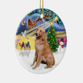 Xmas Magic - Goud (B1) Keramisch Ornament (Rechts)
