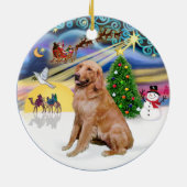 Xmas Magic - Goud (B1) Keramisch Ornament (Achterkant)