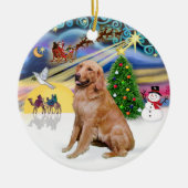 Xmas Magic - Gouden (B1) Keramisch Ornament (Voorkant)