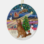 Xmas Magic - Gouden Retriever (B-Prof) Keramisch Ornament (Links)