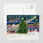 Xmas Magic-Jack Russell Pair2 Feestdagenkaart (Voorkant / Achterkant)