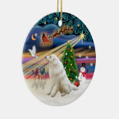 Xmas Magic - Kuvasz Keramisch Ornament (Rechts)