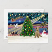 Xmas Magic-Lakeland Terrier Feestdagenkaart (Voorkant / Achterkant)
