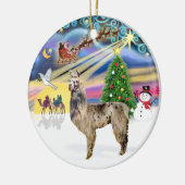 Xmas Magic - Llama 2 Keramisch Ornament (Links)