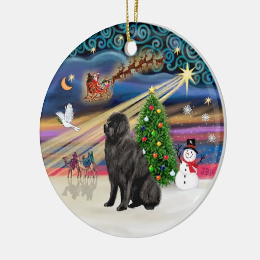 Xmas Magic - Newfoundland 1 Keramisch Ornament (Links)
