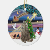 Xmas Magic - Noorse Boskat Keramisch Ornament (Links)