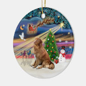 Xmas Magic - Nova Scotia Duck Tolling Retriever Keramisch Ornament (Links)