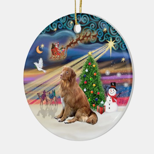 Xmas Magic - Nova Scotia Duck Tolling Retriever Keramisch Ornament (Links)