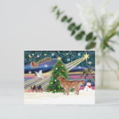 Xmas Magic-NovaTraagheidsstandaard Feestdagenkaart (Staand voorkant)