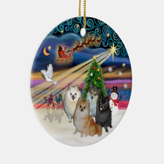 Xmas Magic - Pomeranians (VIER), Erasmus Music - P Keramisch Ornament (Rechts)