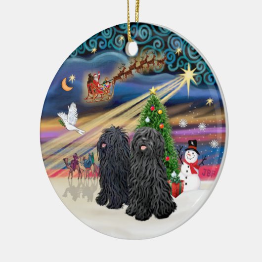 Xmas Magic - Puli (TWEE) Keramisch Ornament (Links)