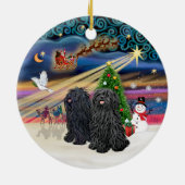 Xmas Magic - Puli (TWEE) Keramisch Ornament (Achterkant)