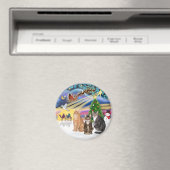 Xmas Magic (R) - Drie katten (AmSH) Magneet (Insitu (Vaatwasser))