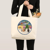 Xmas Magic (R) - Vijf katten (AmSH) Grote Tote Bag (Voorkant (product))