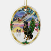 Xmas Magic - Rottweiler 3 Keramisch Ornament (Rechts)