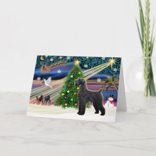 Xmas Magic-Schnauzer-Black-Giant Feestdagen Kaart