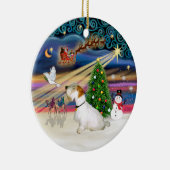 Xmas Magic - Sealyham Terrier (L-sit) Keramisch Ornament (Rechts)