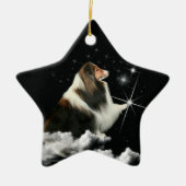 Xmas Magic Sheltie Keramisch Ornament (Voorkant)