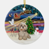 Xmas Magic - Shih Tzu (Y) Keramisch Ornament (Voorkant)