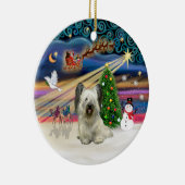 Xmas Magic - Skye Terrier (licht) Keramisch Ornament (Rechts)