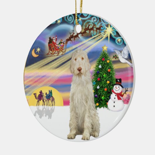 Xmas Magic - Spinone Italiano 11 Keramisch Ornament (Links)