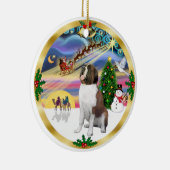 Xmas Magic - St. Bernard 1 Keramisch Ornament (Rechts)