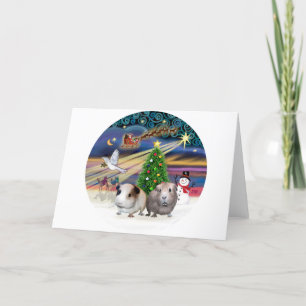 Xmas Magic -T wee Cavia's Feestdagen Kaart