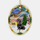 Xmas Magic - Teckel (BT 4) Keramisch Ornament (Rechts)