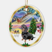 Xmas Magic - Teckel (BT 4) Keramisch Ornament (Links)