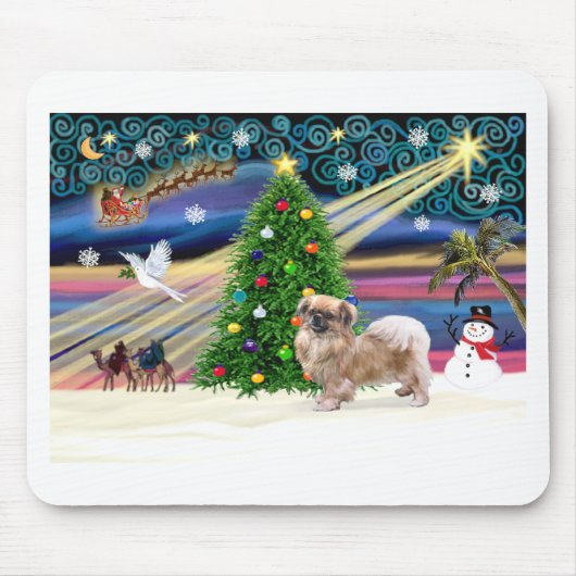 Xmas Magic-Tibetaanse Spaniel Muismat (Voorkant)