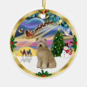 Xmas Magic-Wheaten Terrier 8 Keramisch Ornament (Voorkant)