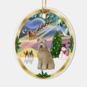 Xmas Magic-Wheaten Terrier 8 Keramisch Ornament (Links)