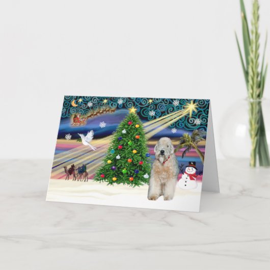Xmas Magic - Wheaten Terrier - Gepersonaliseerd Feestdagen Kaart (Voorkant)