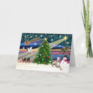 Xmas Magic-Whippet 2 Feestdagen Kaart