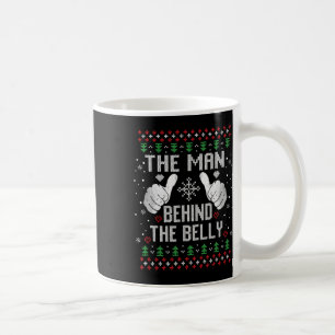 Xmas Man achter de buik vader zwangerschap aangeko Koffiemok