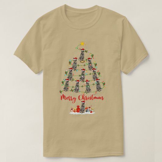 Xmas Matching Santa Australian Cattle Dog Christma T-shirt (Design voorkant)
