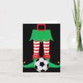 Xmas Matching Soccer Elf Pajama Christmas Team S T Kaart (Voorkant)