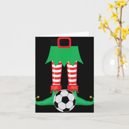 Xmas Matching Soccer Elf Pajama Christmas Team S T Kaart (Gele Bloem)
