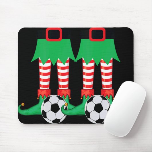 Xmas Matching Soccer Elf Pajama Christmas Team S T Muismat (Met muis)